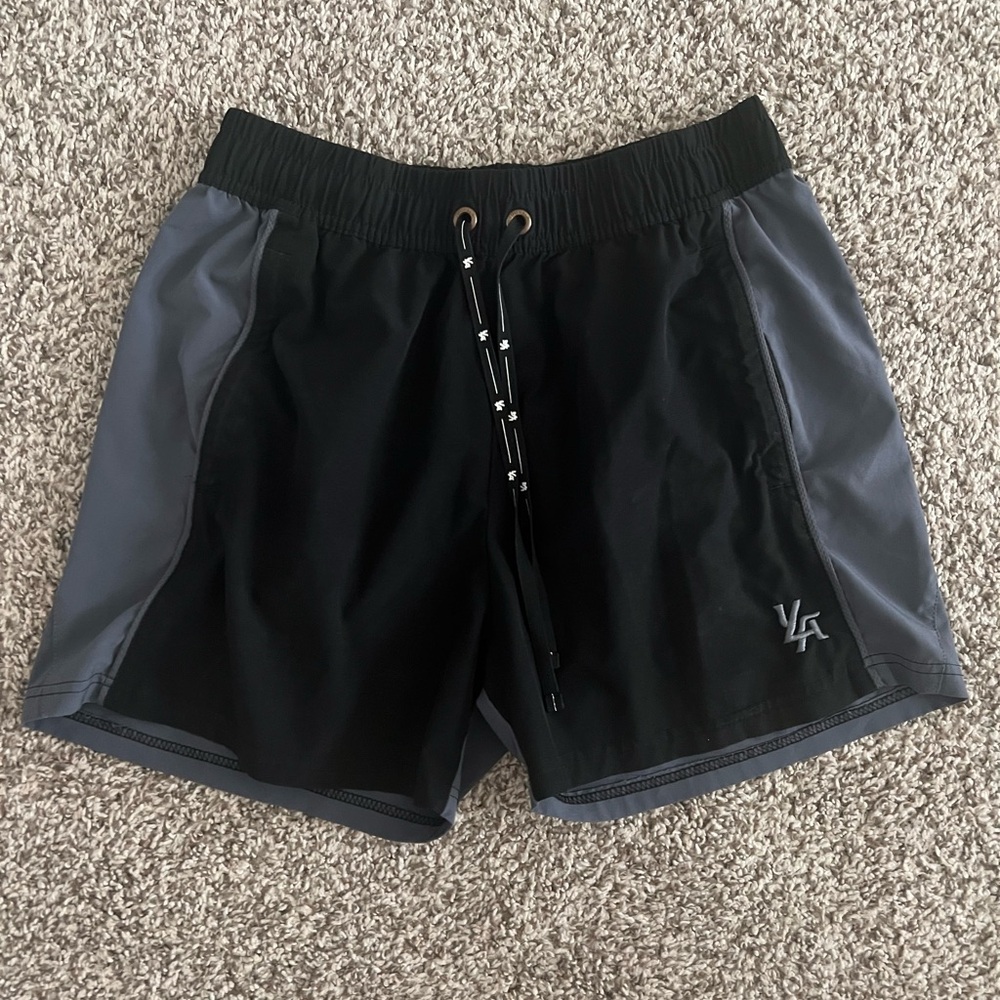 YoungLA Men's Athletic Shorts - Black and Gray